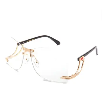 Uregelmæssig Rammeløse Solbriller Kvinder Gradient aluminium Stel Brand Briller Designer Mode Kvindelige Nuancer UV400 Mode Briller
