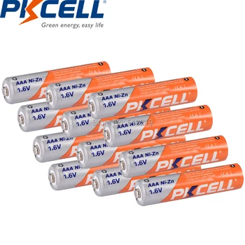 12PCS NIZN batteri 1,6 V AAA 900mwh bunke genopladeligt batteri AAA celle og NI-ZN batteri lader til AA/AAA batterier PKCELL
