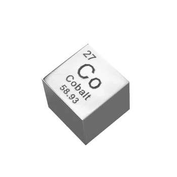 10 X 10 X 10 mm Høj Renhed Metal Spejl polsk Kobolt Cube Periodiske Tabel Af Elementer Terning(Co≥99.96%)