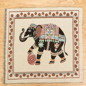 50x50cm Etnisk Stil Levende Indien Elefant Trykt Bomuld, Hør Stof Diy Syning Sofa pudebetræk Pudebetræk Patchwork Stof