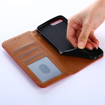 Flip Wallet PU Bånd Magnetisk lukning Læder taske Cover Til Xiaomi Redmi 6 Redmi 7 Redmi Note7 Note 8