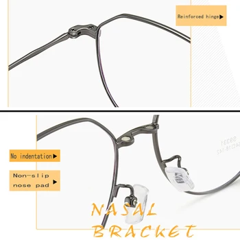 Retro Titanium Legering Kvinder Magnetisk Clips Polariserede Solbriller ,Unisex Nærsynethed brillestel, Metal Recept TAC Briller