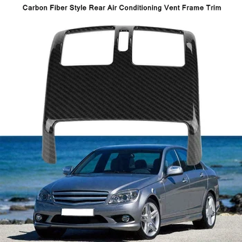 Carbon Fiber Bageste Aircondition Vent Dække Trim for Mercedes-Benz C-Klasse W204 2008-2013