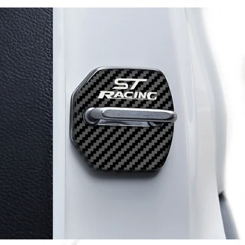 Bil Styling Carbon fiber mønster dørlås Dekoration Emblem Dækning Passer Til Ford Focus 2 2005-2013 Fiesta Kuga Flugt