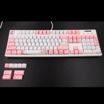 104+9 Taster OEM PBT-Tasterne Komplet Sæt Mekaniske Tastatur Tasterne PBT-Dye-Sublimation Cherry Blossom Tasterne