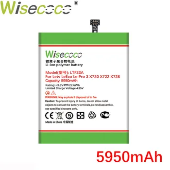 WISECOCO 5950mAh LTF23A Batteri Til LeEco Le Pro 3 X720 X722 X728 Mobiltelefon Batteri Med Tracking Kode