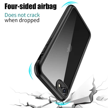 For iPhone-12 Pro Tilfælde Luksus TPU Bumper 360 Dobbelt-side Hærdet Glas cover til iPhone 11 X XS MAX 7 8 XR SE 2020 Telefonen Shell