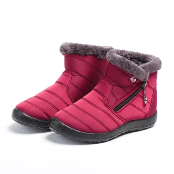 Kvinder Støvler 2020 Mode Vandtæt Sne Støvler Til Vinter Sko Kvinder Casual Let Ankel Botas Mujer Varme Vinter Støvler