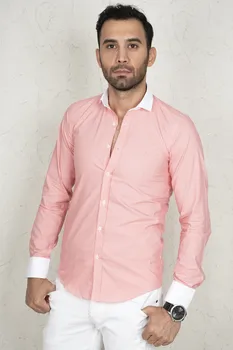 DeepSEA Pink Casual Bred Skimmel Mandlige Shirt I 100 Bomuld Stribe Mønster Med Lange Ærmer Casual Business Fire Sæsoner Casual Tøj 2004175