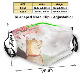 Shiba Inu Genanvendelige Munden Ansigt Maske Anti Haze Støvtæt Maske Med Filtre Til Barn Voksen Shiba Inu Shiba Inu Japan Hund