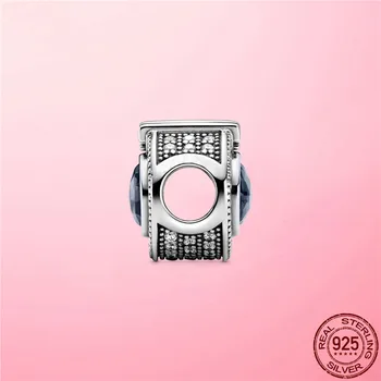 2021 Nye 925 Sterling Sølv Mousserende Blå Krone O Charm Perler passer Oprindelige Beaded Armbånd Sølv 925 smykkefremstilling Gave