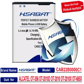 Original HSABAT 1850mAh Høj Kapacitet Nul Cycle Batteri Til ALCATEL OT-2010X OT-665X OT-356 OT-2010D OT-2010 CAB22B0000C1