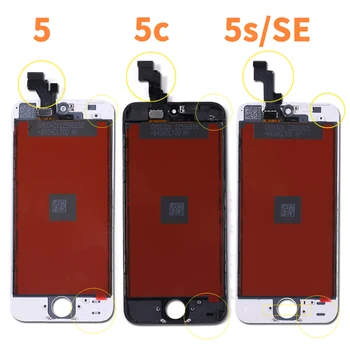 LCD-Skærm Til iPhone 6 5 5c 5s SE 7 8 Plus touch Skærm Udskiftning til iPhone 4 4S 6S +Hærdet Glas+Værktøj+TPU Tilfælde