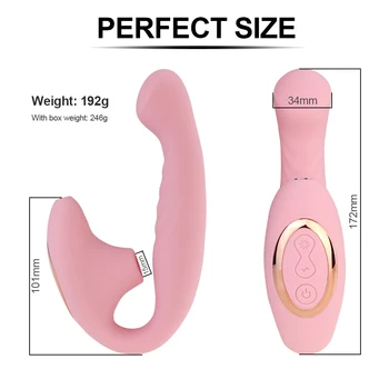 Clit Sucker Vibrator Blowjobs Vibrerende Dildo Brystvorte Suger Sex Mundtlig Slikning Klitoris, Vagina Stimulator Voksen Sex Legetøj til Kvinder