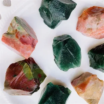 Naturlige agat crystal ru sten prøve raw ocean græs agat sten og mineraler