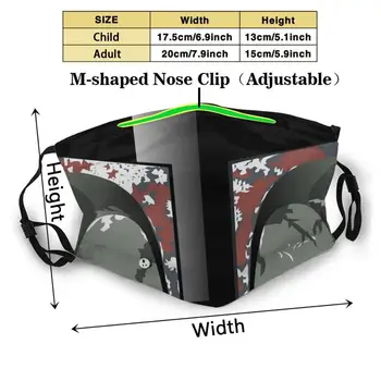 Sci - Fi Hjelm 3d-Print Genanvendelige Munden Maske Vaskbart Filter Anti Støv ansigtsmaske Fighter Pilot Stjernede Starfighter