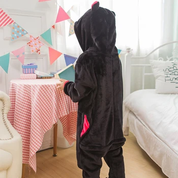 Vinteren Flannel Familie, Mor, Far, Børn Kvindelige Bat Dyr pyjamas Pige Dreng pyjamas Kvinde Hætteklædte Hjem Tøj Kigurimi
