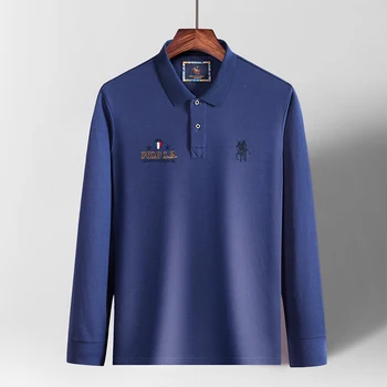 Langærmet t-shirt mænd ' s nye 2020 løs broderet Paul shirt i høj kvalitet mænds polo shirt afslappet skjorte