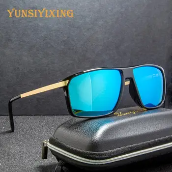 YUNSIYIXING Klassiske Firkantede Mænds Solbriller, Polariserede Udendørs Kørsel Sol Briller Brand Mænd Anti-Glare Briller gafas de sol under 6104
