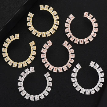 GODKI Luksus Øreringe Ring Sæt Smykker Sæt til Kvinder Bryllup Bagutte Skære Cubic Zirconia Bane Dubai Smykke Sæt Foråret 2020