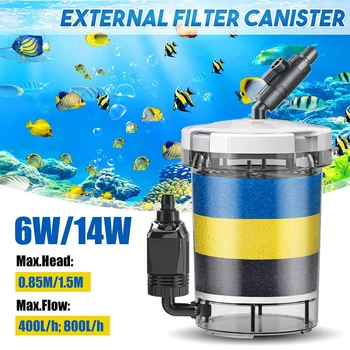 220V Akvarium Eksterne Beholder Filter Fisk Vand Tank Luft Pumpe Svamp Dam Vand Akvarium Filter Pumpe Akvarium Purifier