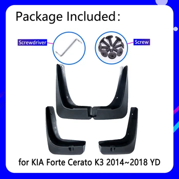Skærmene passer til KIA Forte Cerato K3~2018 2016 2017 Bil Tilbehør Mudflap Fender Auto Reservedele