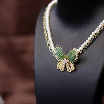 SINZRY 2020 originale håndlavede naturlige ferskvands perle butterfly design kvinders vintage halskæde chokers