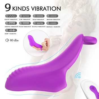 G-Spot Finger Klitoris Vibrator Kvindelige Klitoris Stimulator Erotisk produkt Varer For Voksne Fjernbetjening Sex Legetøj Til Kvinder, Par
