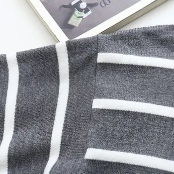 Efteråret Nye Cardigan Løs Polo Krave Stribet Full Sleeve Kvinder Trøjer, Cardigans Til Kvinder 2020 Kvinders Oversize Sweater