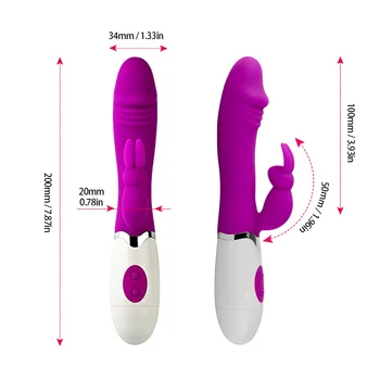 Rabbit Dildo Kvindelige Vibratorer Vaginal Massageapparat G Spot Vibrator Klitoris Stimulation Masturbator Erotisk Sexlegetøj Til Kvinder