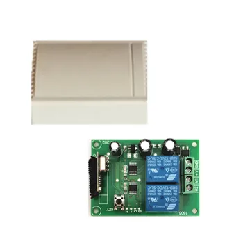 433 Mhz universal trådløs fjernbetjening switch DC 12V 2CH RF-relæ modtager modul RF-sender fjernbetjeningen, For DC-motor