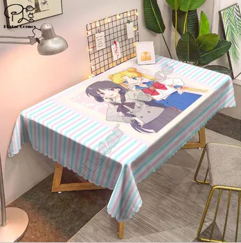 Sailor Moon Dug 3D printet Square/Rektangulær støvtæt Dække Bord Til Fest Home Decor TV Dækker