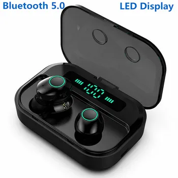 M7 LED Power Digital Display TWS Bluetooth-5.0 Trådløse Hovedtelefoner Hovedtelefoner, Sport Headset Øretelefoner Bluetooth Hovedtelefon