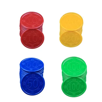 Hot Deal Flerfarvet 80 Plast Poker Chips Sættet Poker Star Jetoner DIY Spil Token Portefølje 38mm