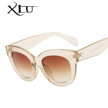 Cat Eye Solbriller Kvinder Brand Designer solbriller Retro Vintage Rose Gold Points Kvindelige Top Kvalitet Oculos De Sol Feminino