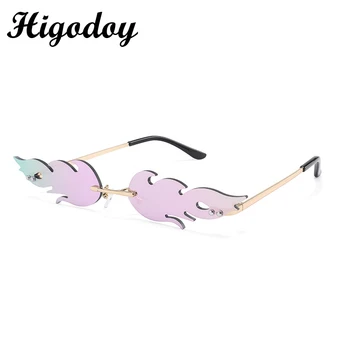 Higodoy Retro Metal Kvinder Uindfattede Solbriller Vintage Rammeløse Damer Goggle solbriller Nye Ankomst 2019 Nuancer til Kvinder Gafas
