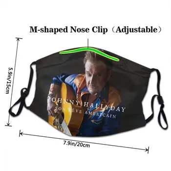 Johnny Hallyday Søn Reve Americain Ikke-Disponible Munden Face-Maske-Fransk Sanger Anti Haze Støvtæt Respirator Dæmpe