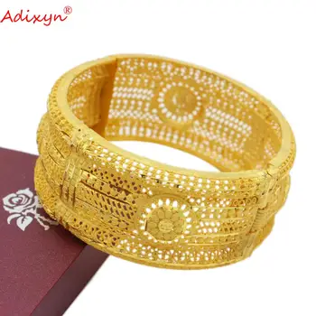 Adixyn Ærede 24k Guld Farve Halskæde&Armbånd Til Kvinder Etiopiske Afrikanske Bridal Wedding Gaver N12072