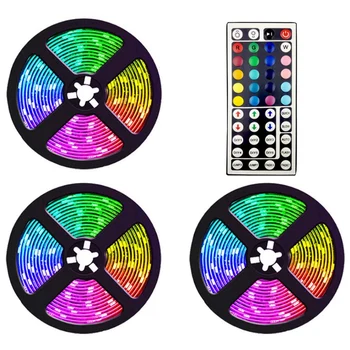15M Led lysstofrør med 44 Nøgler Controller Fleksibel farveskift RGB lysbånd til Fest Udsmykning DIY