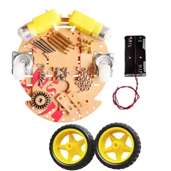 Smart bil chassis 2wd / robot opsporing stærke magnetiske motor i bilen rt-4 / undgåelse bil med kode disk for