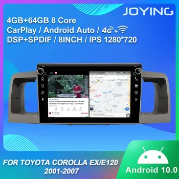 Android-10.0 Bil Radio hovedenheden 8 tommer IPS 1280*720 Octa Core GPS-Navigation Til TOYOTA Corolla EX/E120 2001-2007 INGEN DVD-spiller