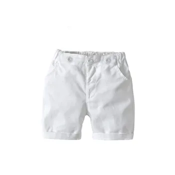 Toddler Børn, Drenge Tøj Gul Turtleneck Shirt + Hvid Kort + Bælte Dreng Casual Kjole Fashion Sommer Børne Tøj Bomuld