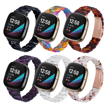 Slank Resin rem Til Fitbit versa 3 Smart ur Band Farverige Kvinder Mænd armbånd correa for Fitbit forstand tilbehør