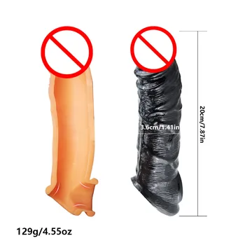 Silikone Penis Hylster Voksne Sex Legetøj til Mænd Skeden Kondom Ribbet multifunktions Dildo Forstærker Anal Butt Plug Dick Sleeve