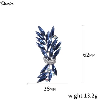 Donia smykker Europæiske og Amerikanske mode nye luksus crystal shiny broche pin damer pels tørklæde pin-corsage tilbehør