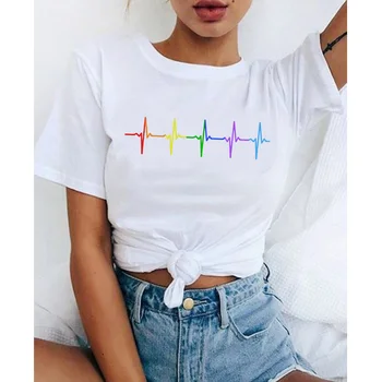 Lgbt-t-shirt Kærlighed Vinder kvindelige biseksuelle lesbian gay kærlighed er kærlighed tshirt kvinder, lesbiske rainbow top t-shirt t-shirt tee femme