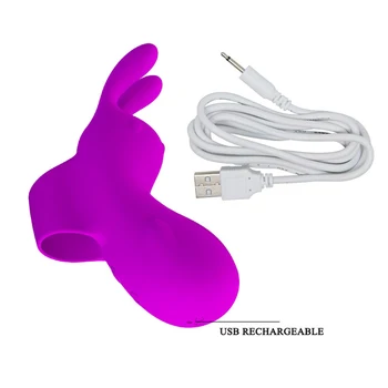 Toysdance Finger Vibrator Til Kvinder 7 Frekvens Super Kraftfuld Kanin Vibratorer Voksen Sex Legetøj Genopladeligt Klitoris Massager