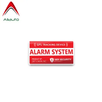 Aliauto Forsigtig Bil Mærkat GPS Alarm System Røde Mærkater Smart PVC Creativewaterproof Anti-uv,11cm*6cm