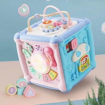 Baby Hånd Tromme Toy Syv-sidet Intellektuelle Cube Pat Tromme Puslespil Musik Barn Tidlig Uddannelse Toy