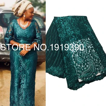 Sorte afrikanske blonde stof 2020 høj kvalitet franske blonder mesh stof beaded sten nigerianske swiss lace fabrics for kjole PL29101
